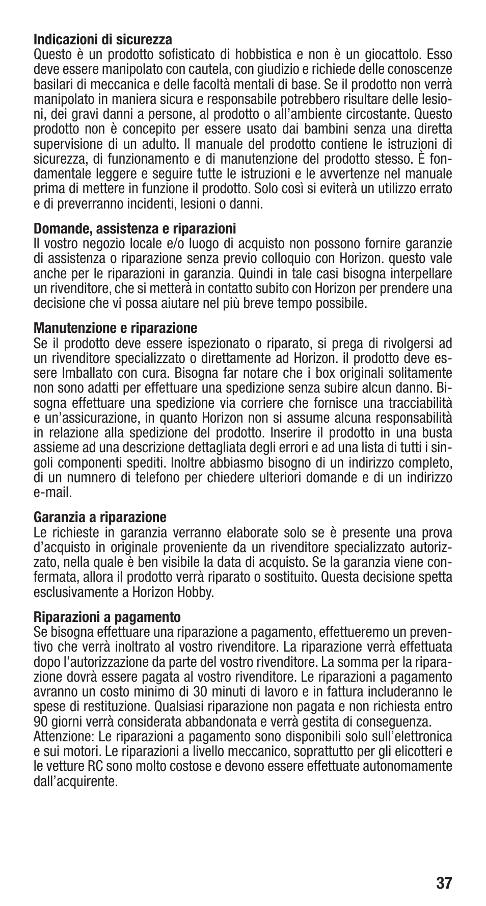 Spektrum SPMA3010 User Manual | Page 37 / 39