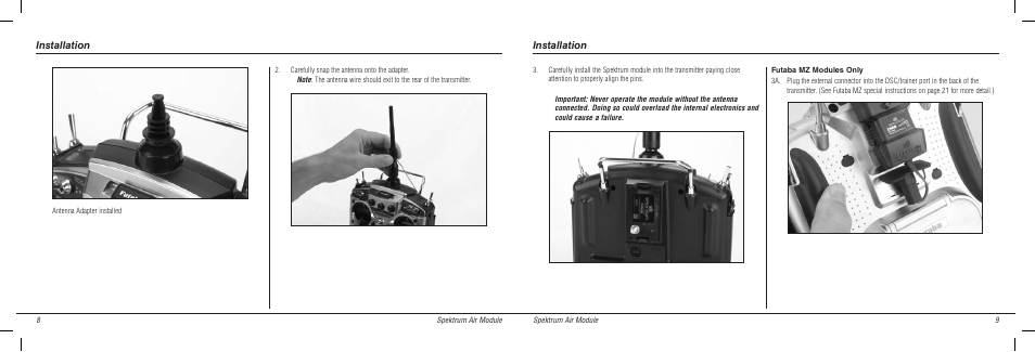 Installation | Spektrum SPMMSJR720 User Manual | Page 5 / 17