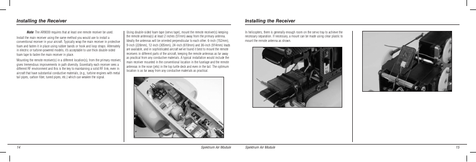 Installing the receiver | Spektrum SPMMSJR720 User Manual | Page 8 / 17