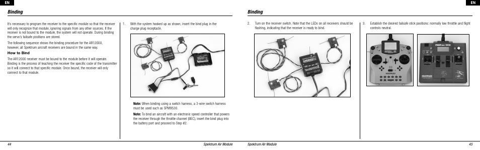 Binding | Spektrum SPMMS3132 User Manual | Page 10 / 16