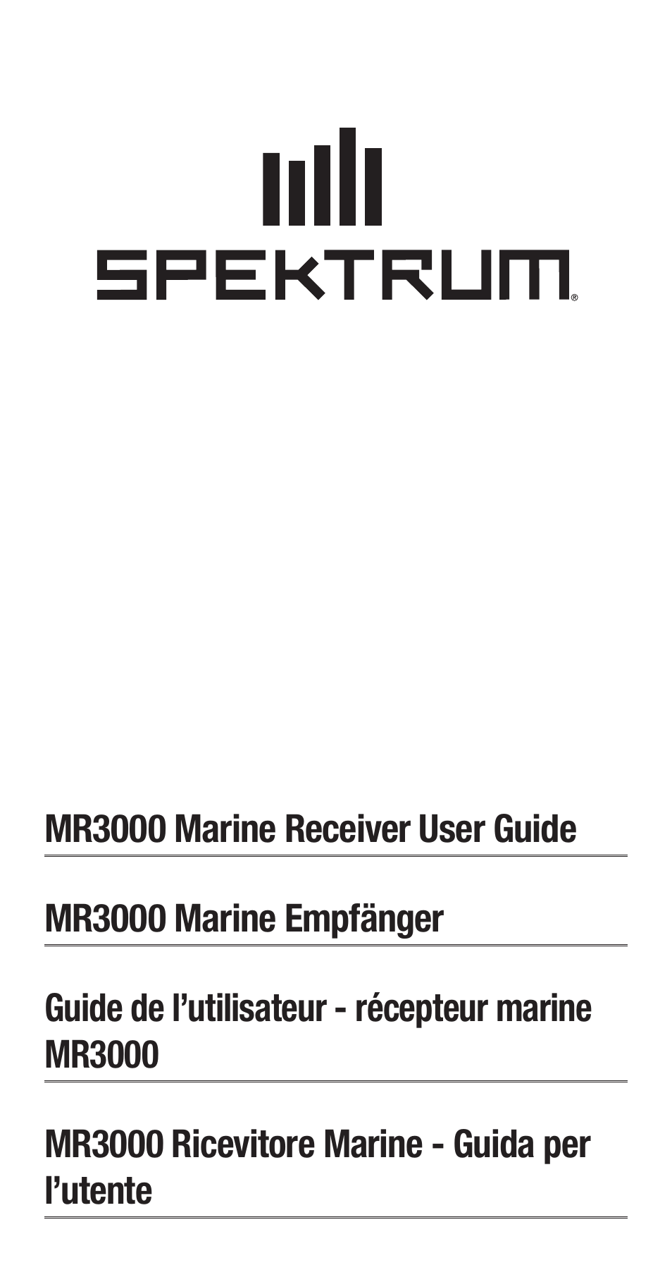 Spektrum SPMMR3000 User Manual | 44 pages