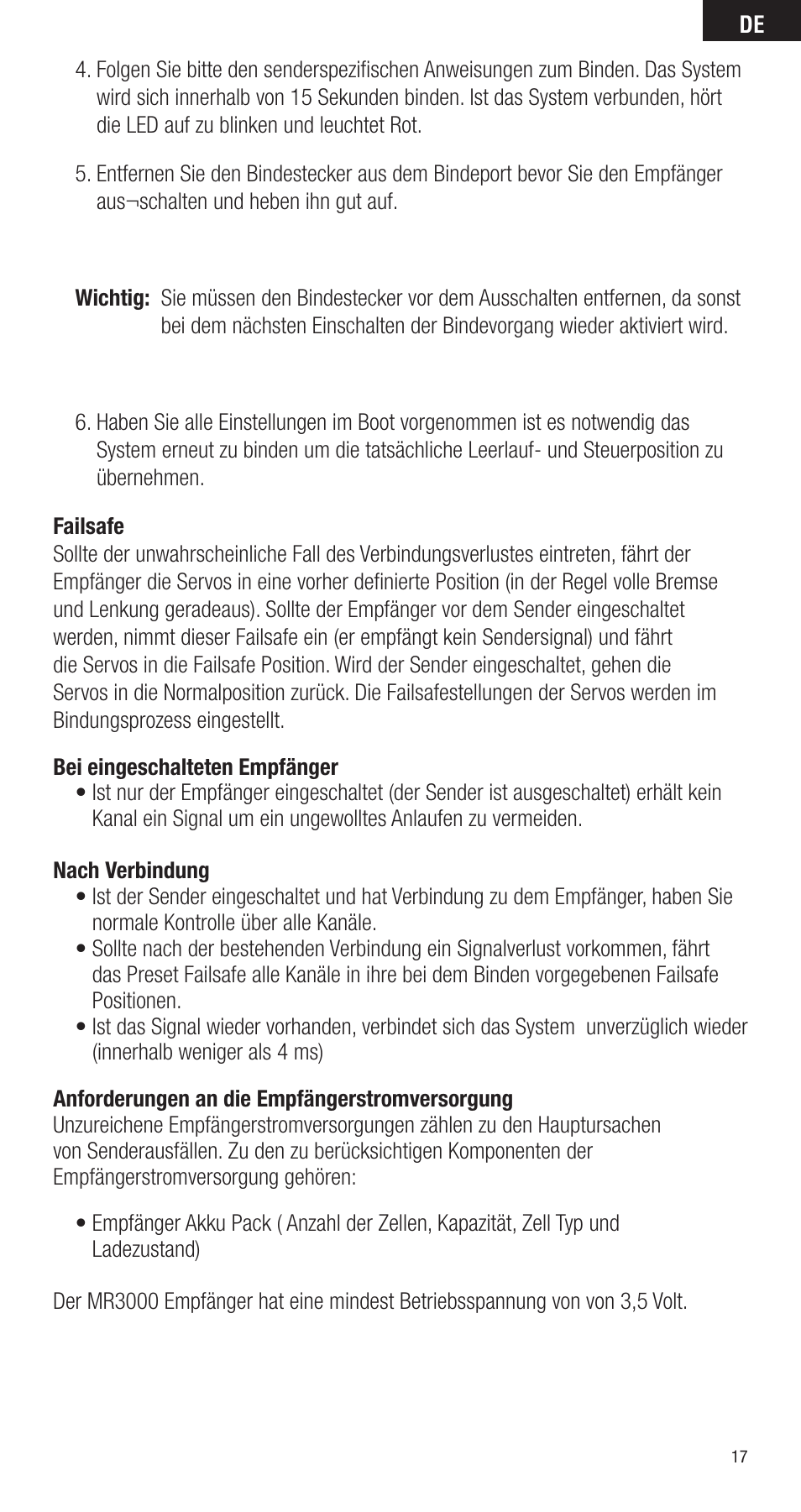 Spektrum SPMMR3000 User Manual | Page 17 / 44