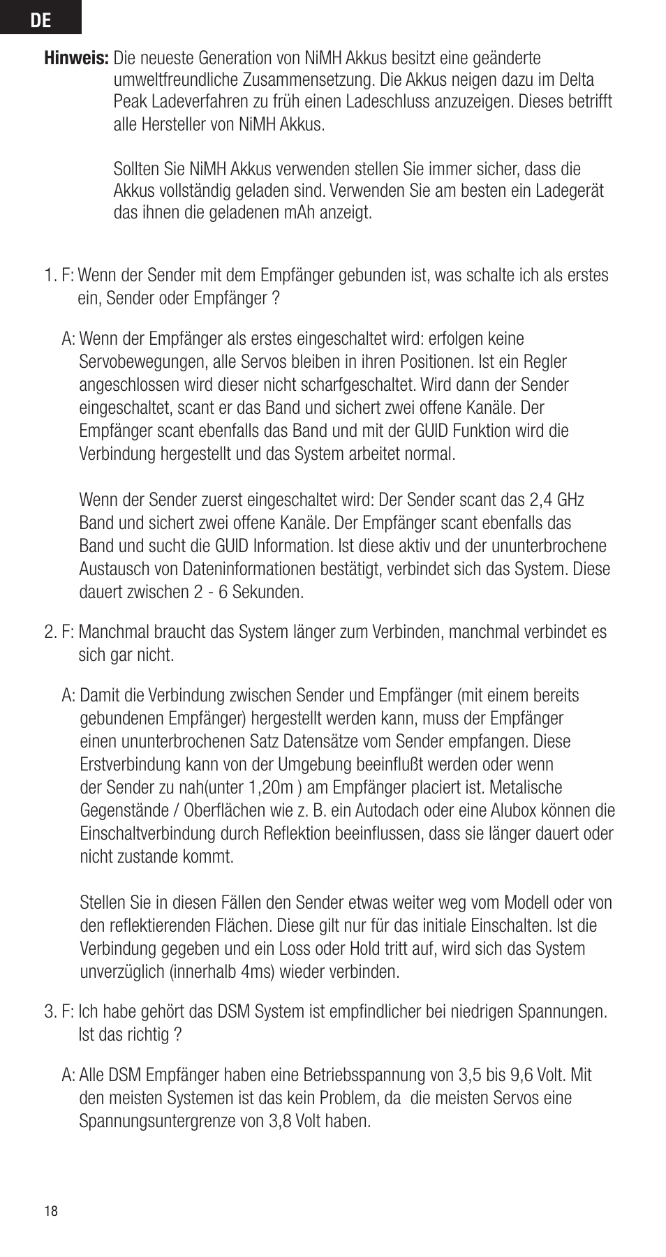 Spektrum SPMMR3000 User Manual | Page 18 / 44