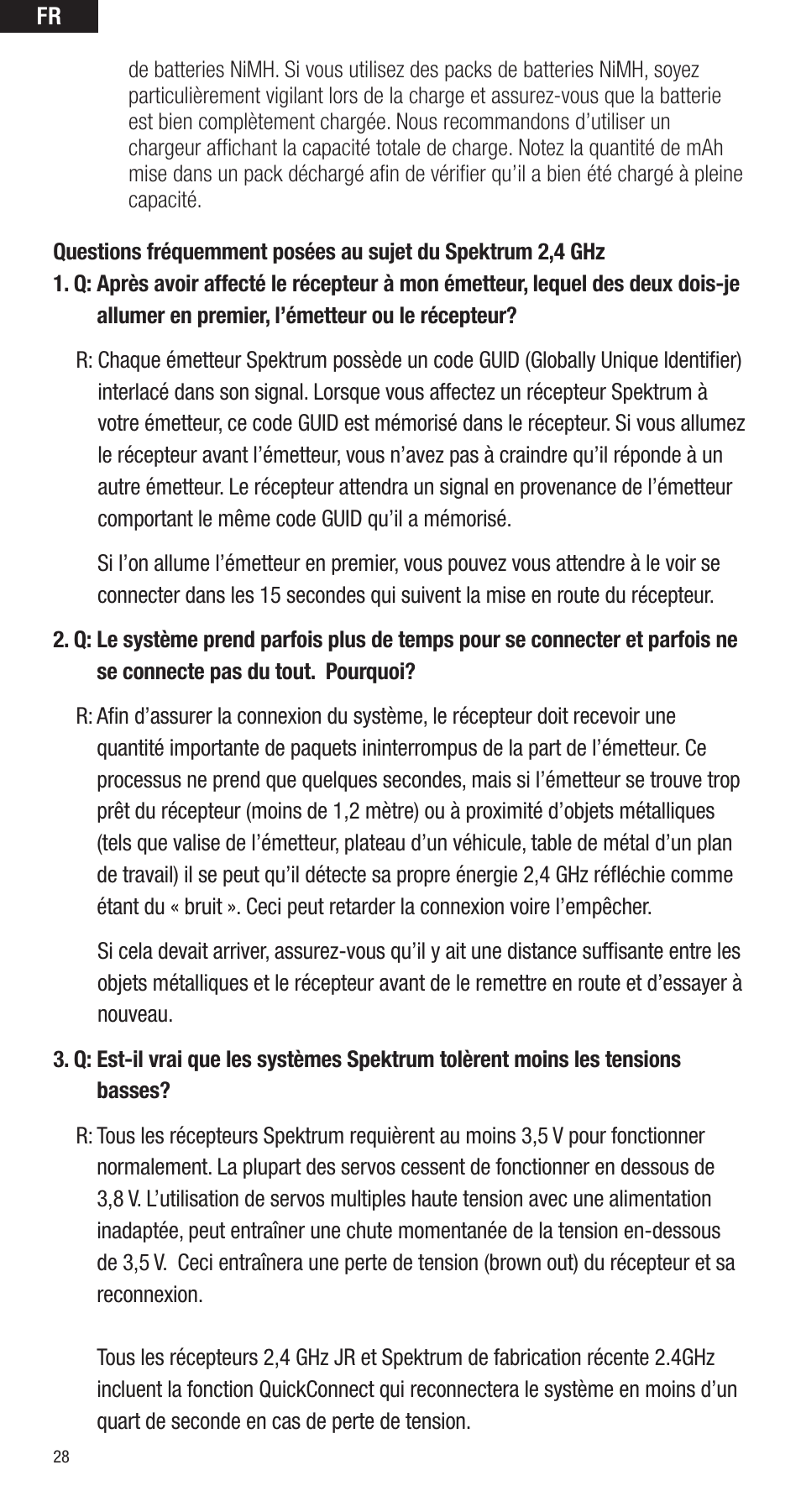 Spektrum SPMMR3000 User Manual | Page 28 / 44