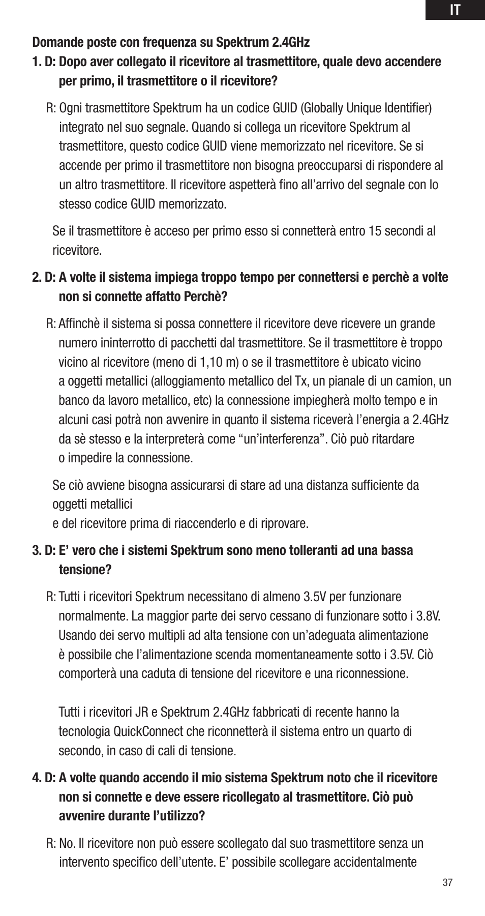 Spektrum SPMMR3000 User Manual | Page 37 / 44