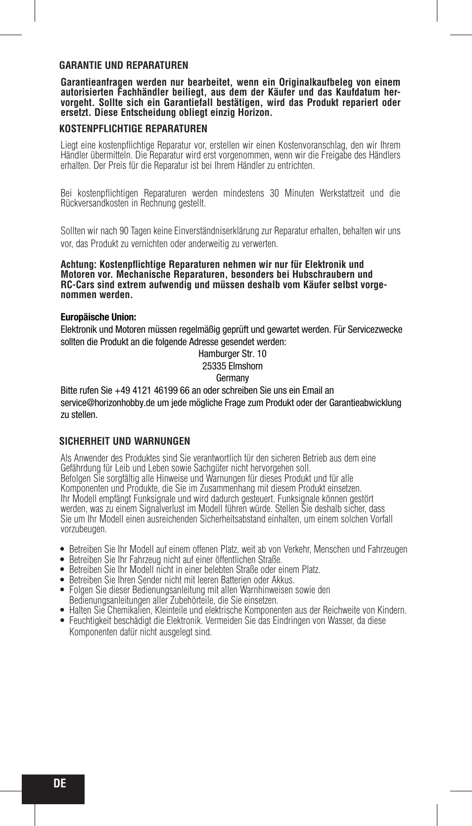Spektrum SPMMR200 User Manual | Page 20 / 48