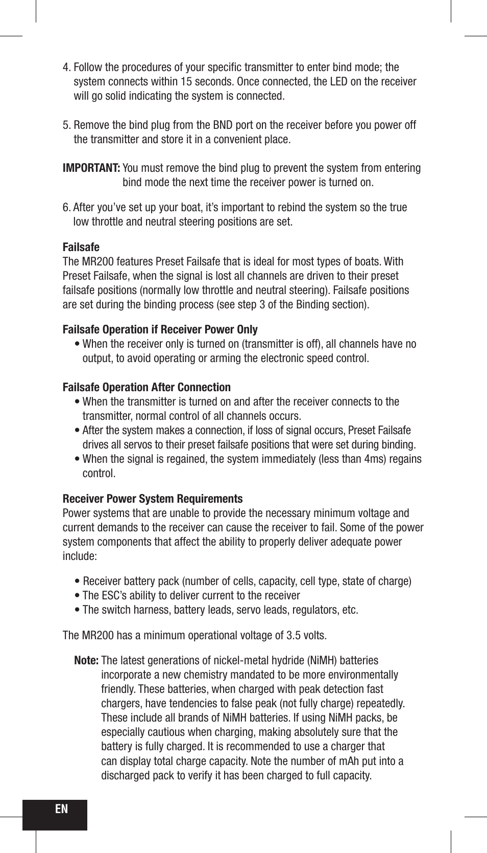 Spektrum SPMMR200 User Manual | Page 6 / 48