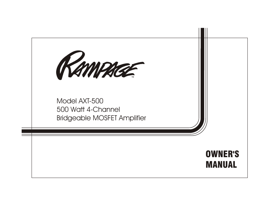 Audiovox AXT-500 User Manual | 17 pages