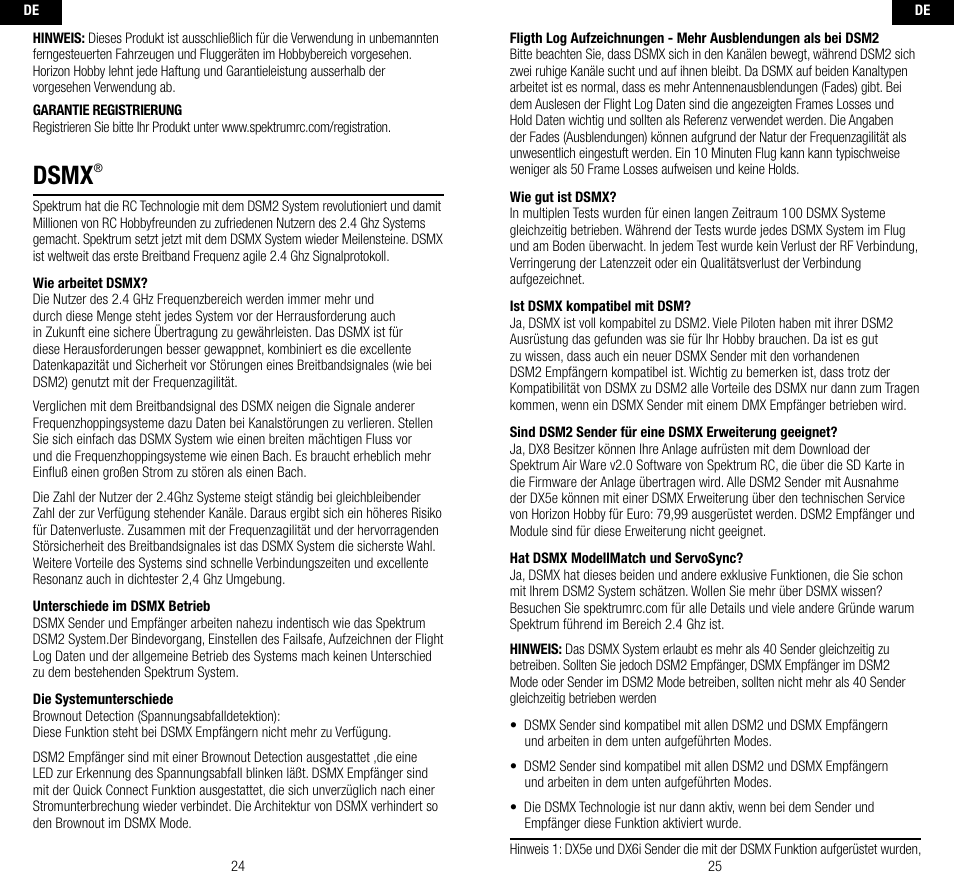 Dsmx | Spektrum SPMAR9310 User Manual | Page 13 / 45