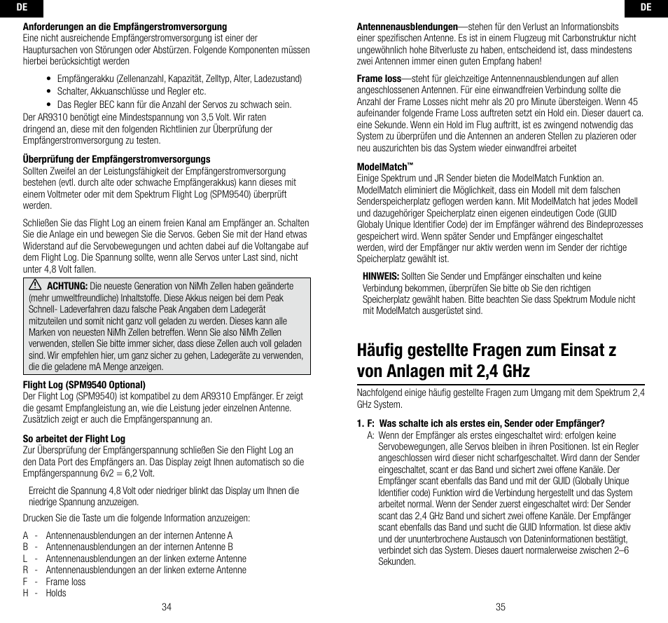 Spektrum SPMAR9310 User Manual | Page 18 / 45