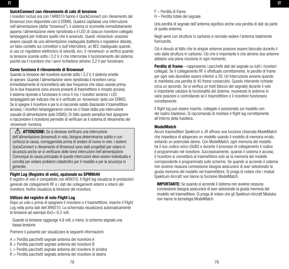 Spektrum SPMAR9310 User Manual | Page 40 / 45