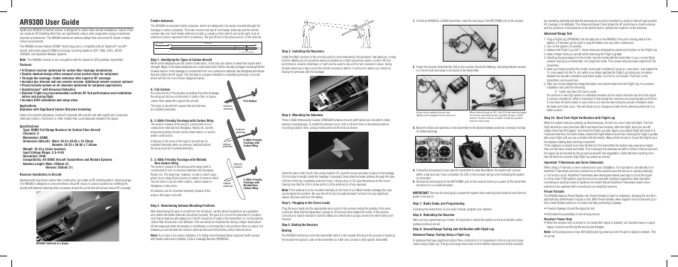 Spektrum SPMAR9300 User Manual | 2 pages