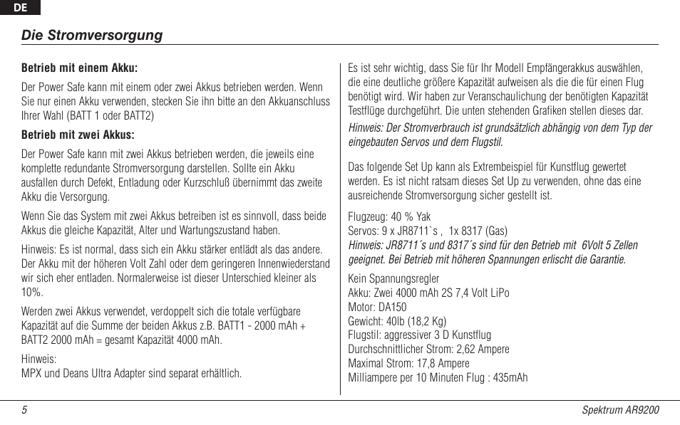 Spektrum SPMAR9200 User Manual | Page 27 / 92