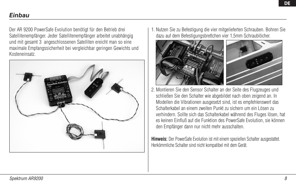 Spektrum SPMAR9200 User Manual | Page 30 / 92