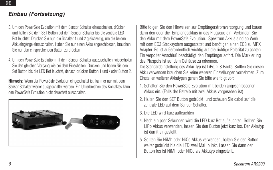 Spektrum SPMAR9200 User Manual | Page 31 / 92