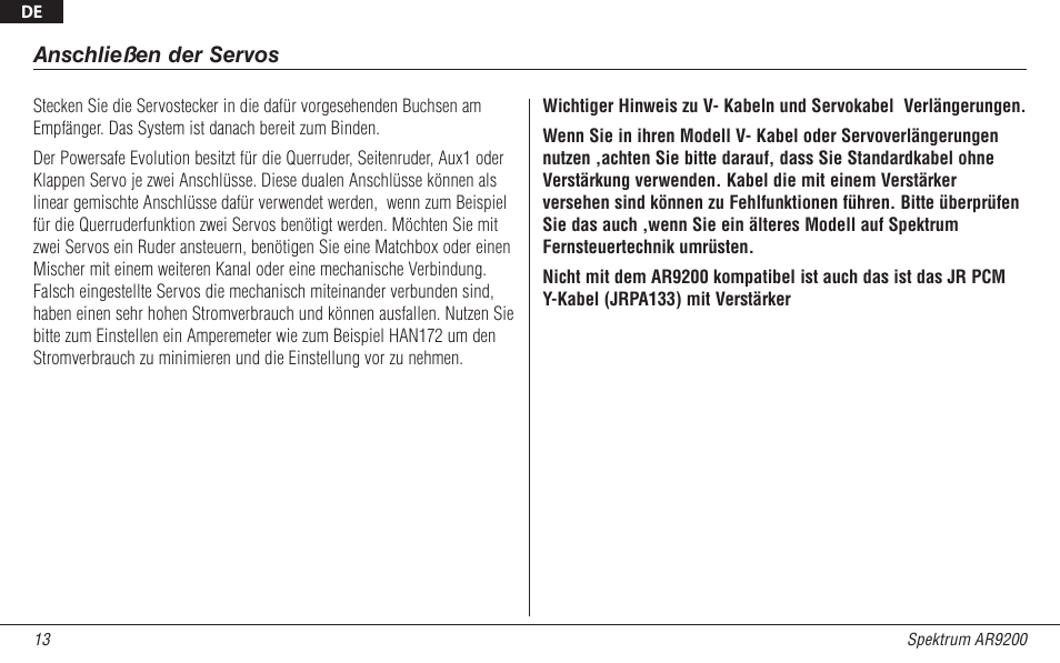 Spektrum SPMAR9200 User Manual | Page 35 / 92