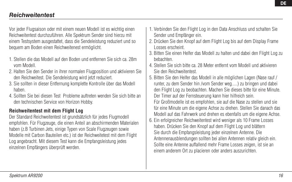 Spektrum SPMAR9200 User Manual | Page 38 / 92