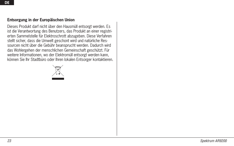 Spektrum SPMAR9200 User Manual | Page 45 / 92