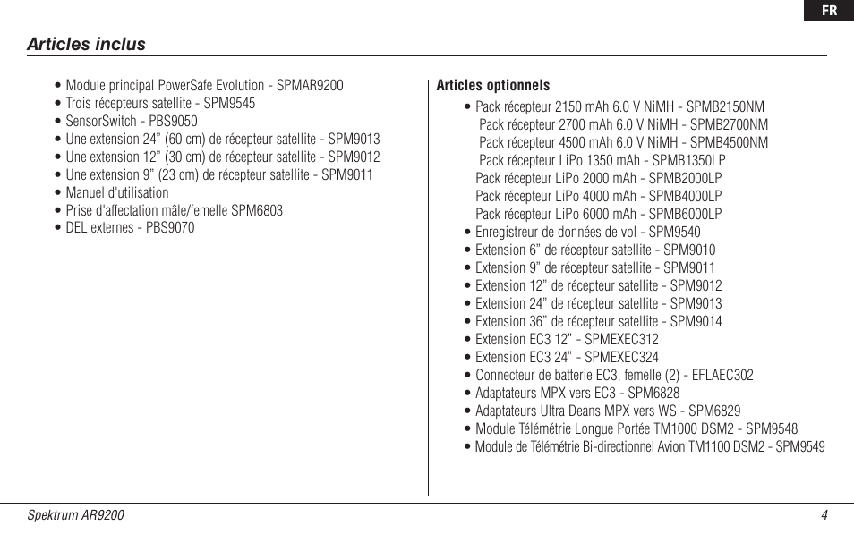 Spektrum SPMAR9200 User Manual | Page 50 / 92
