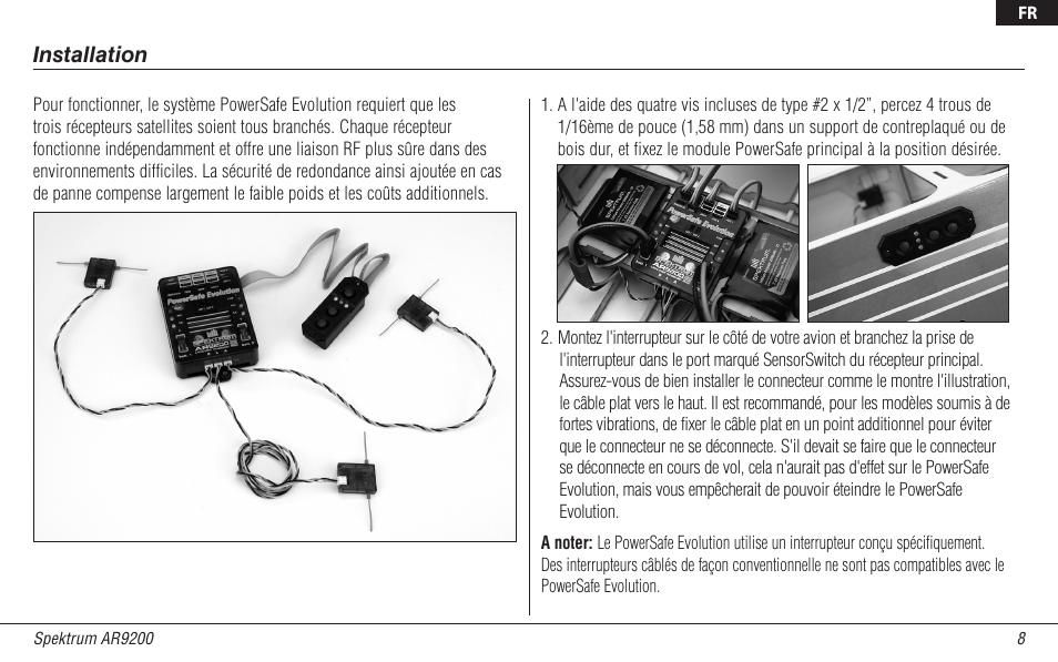 Installation | Spektrum SPMAR9200 User Manual | Page 54 / 92