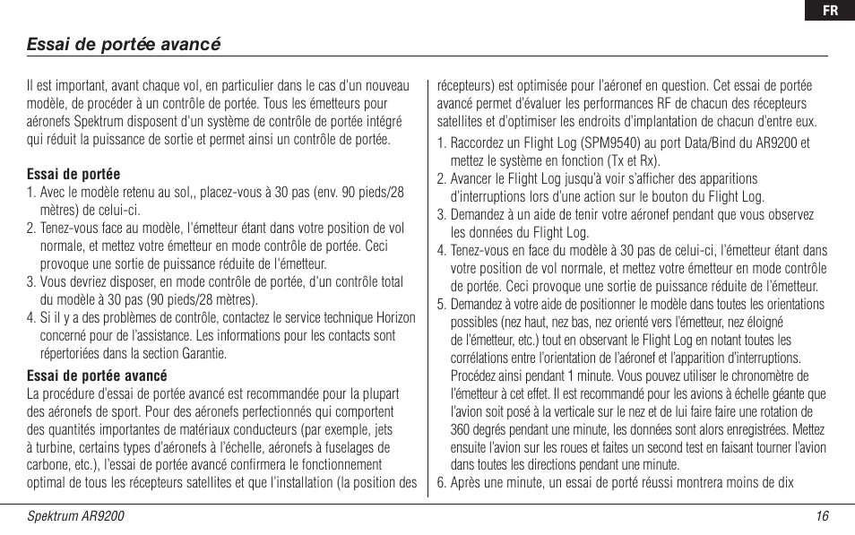 Spektrum SPMAR9200 User Manual | Page 62 / 92