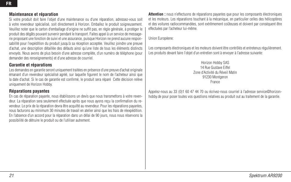 Spektrum SPMAR9200 User Manual | Page 67 / 92