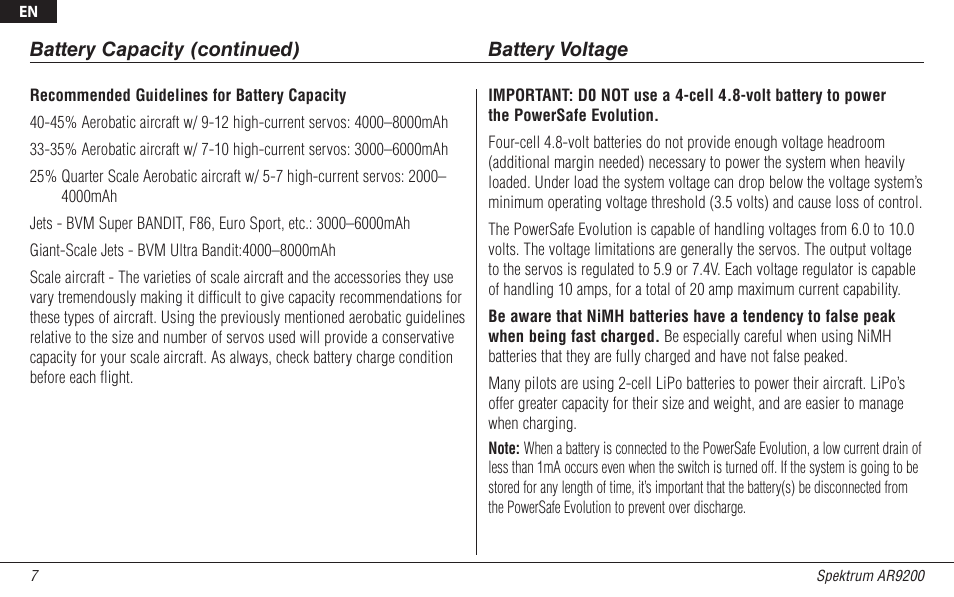 Spektrum SPMAR9200 User Manual | Page 7 / 92