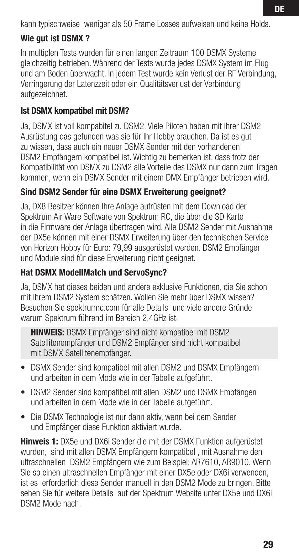 Spektrum SPMAR9110 User Manual | Page 29 / 100