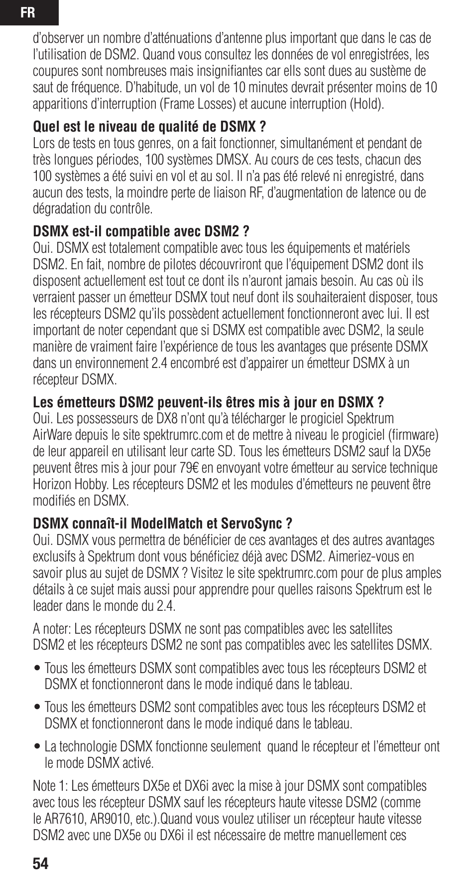 Spektrum SPMAR9110 User Manual | Page 54 / 100
