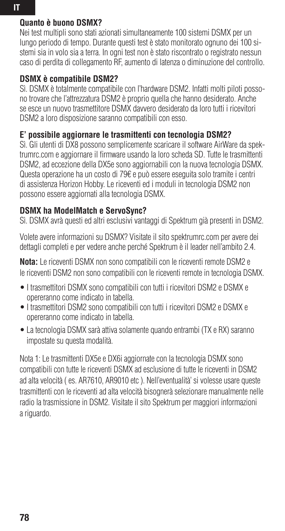 Spektrum SPMAR9110 User Manual | Page 78 / 100