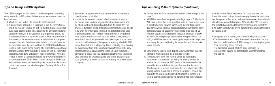 Spektrum SPMAR9100 User Manual | Page 12 / 14