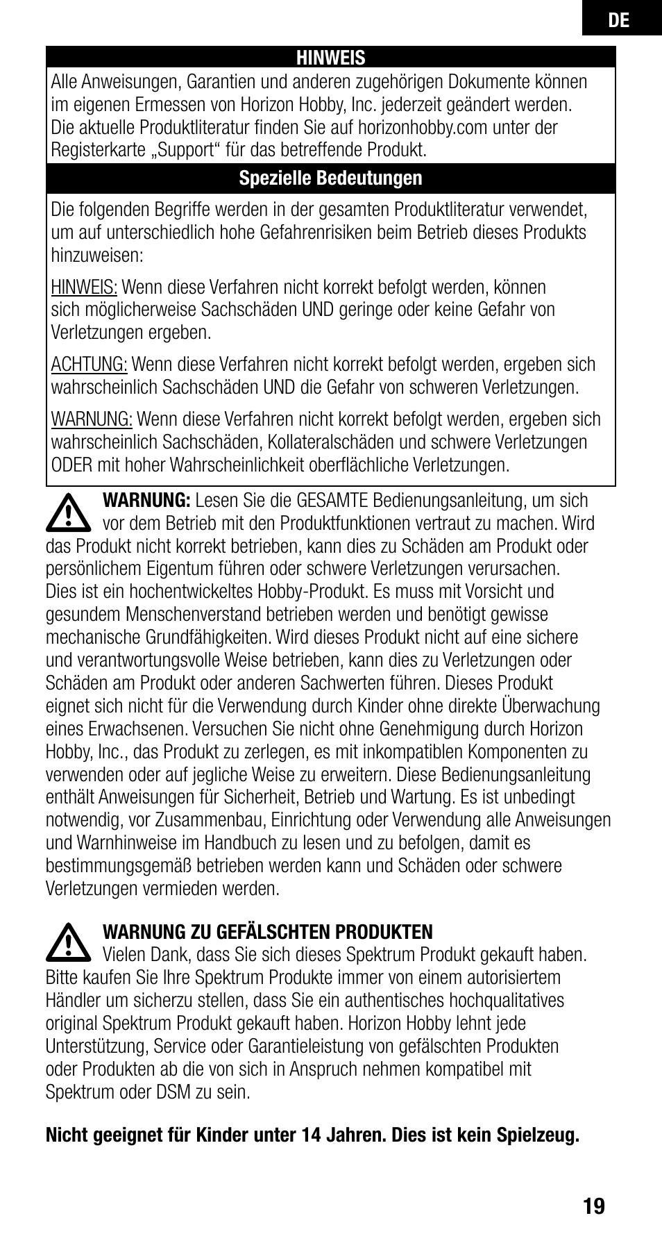 Spektrum SPMAR9010 User Manual | Page 19 / 72