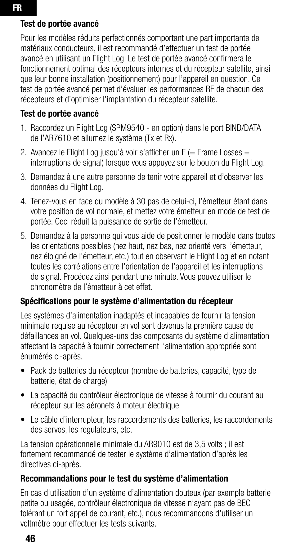 Spektrum SPMAR9010 User Manual | Page 46 / 72