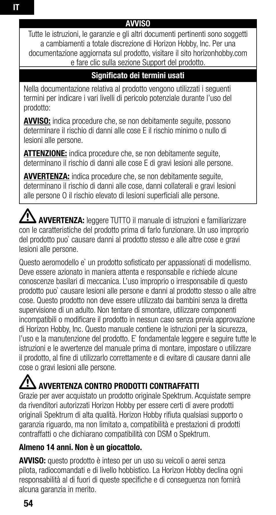 Spektrum SPMAR9010 User Manual | Page 54 / 72