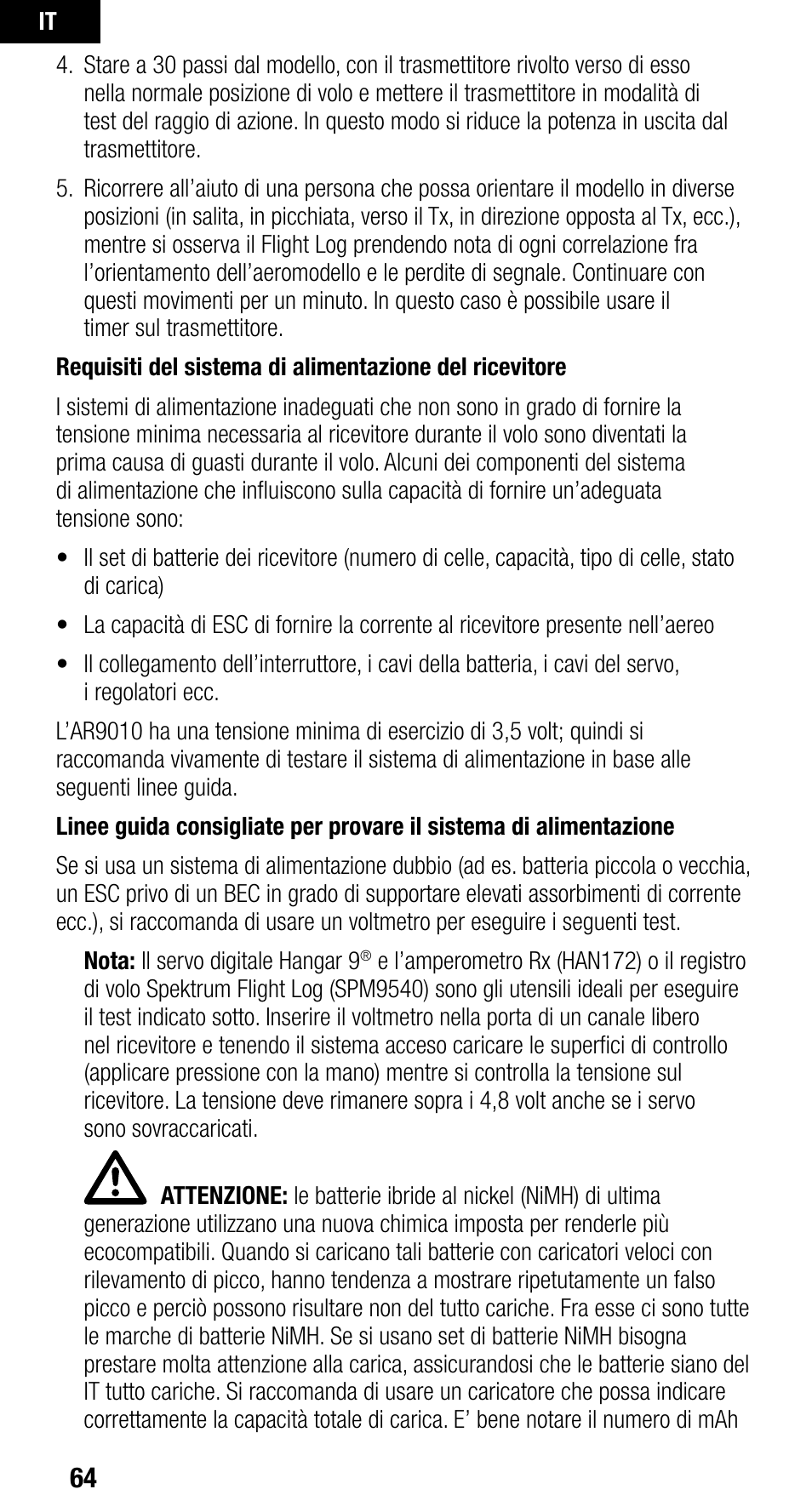 Spektrum SPMAR9010 User Manual | Page 64 / 72