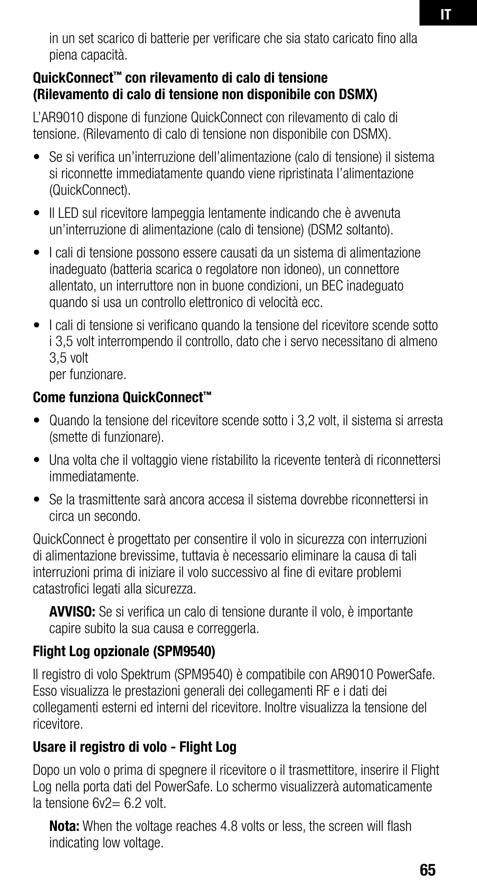 Spektrum SPMAR9010 User Manual | Page 65 / 72