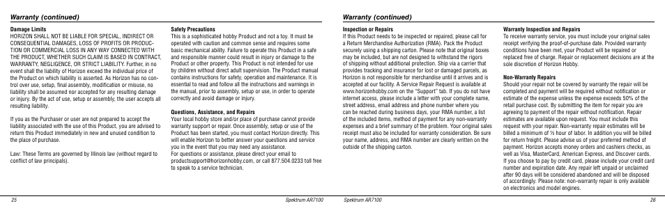 Spektrum SPMAR7100 User Manual | Page 14 / 16
