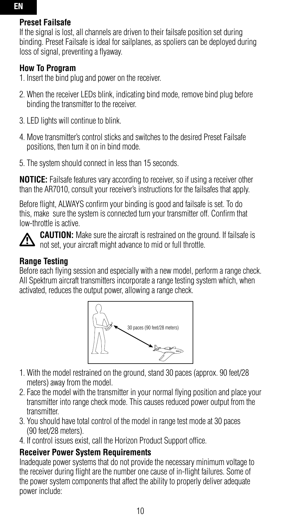 Spektrum SPMAR7010 User Manual | Page 10 / 72