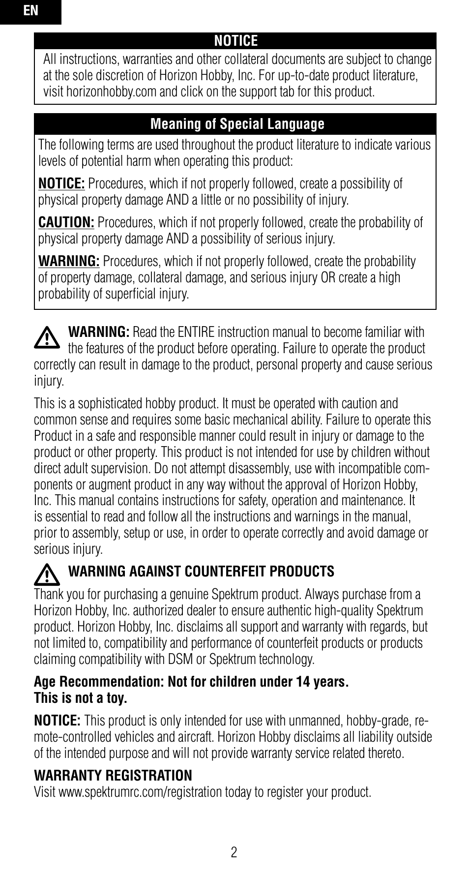 Spektrum SPMAR7010 User Manual | Page 2 / 72