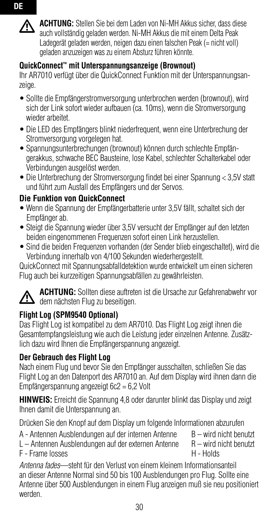 Spektrum SPMAR7010 User Manual | Page 30 / 72