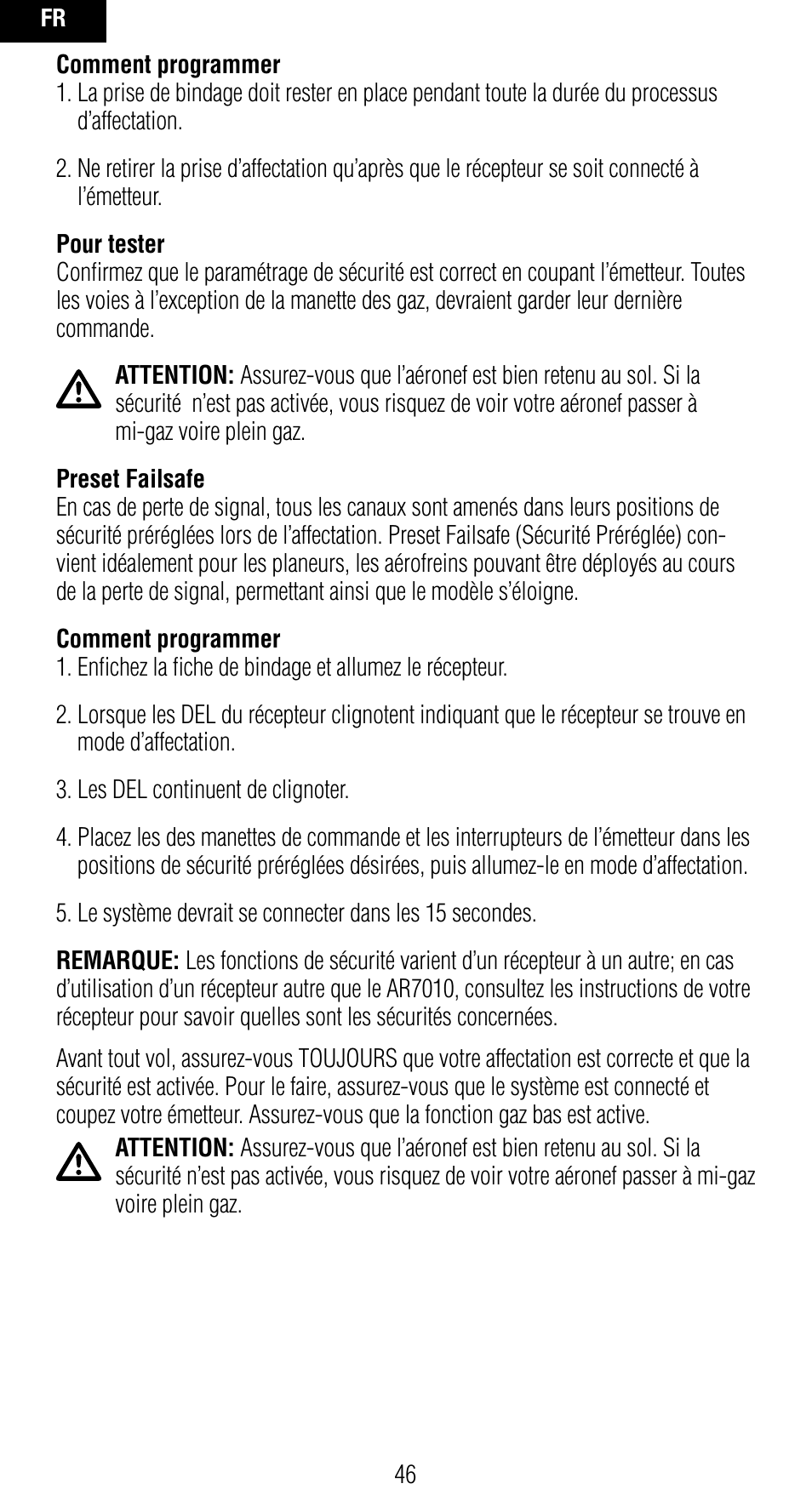 Spektrum SPMAR7010 User Manual | Page 46 / 72