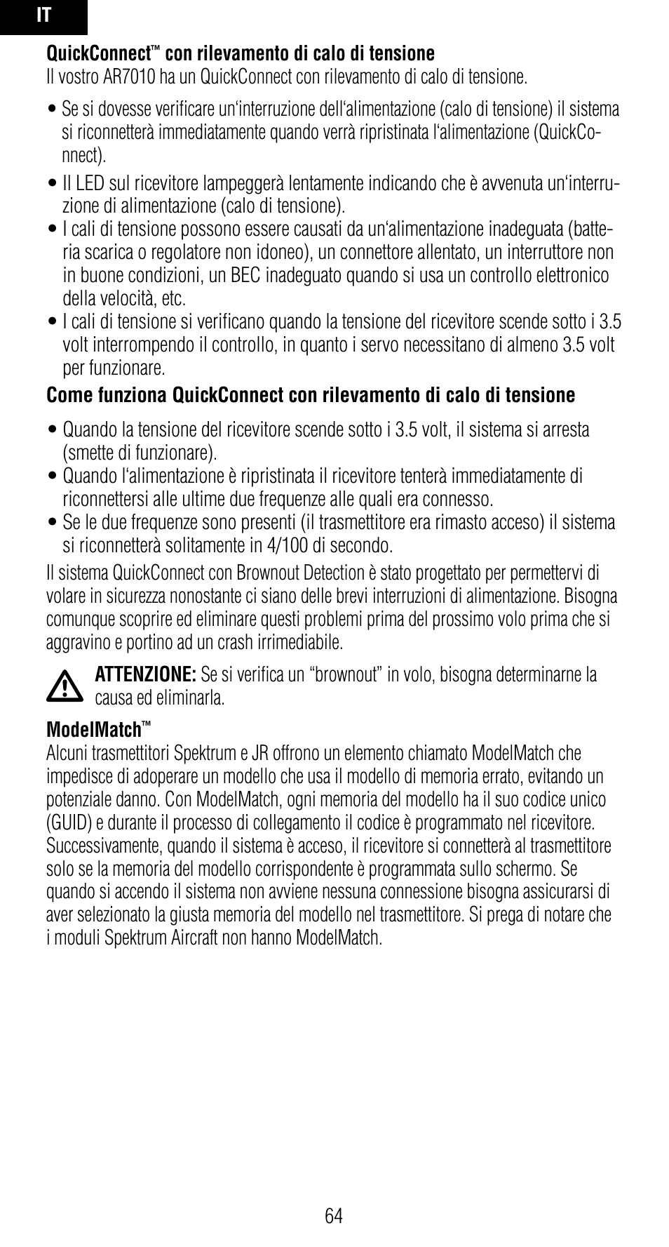 Spektrum SPMAR7010 User Manual | Page 64 / 72