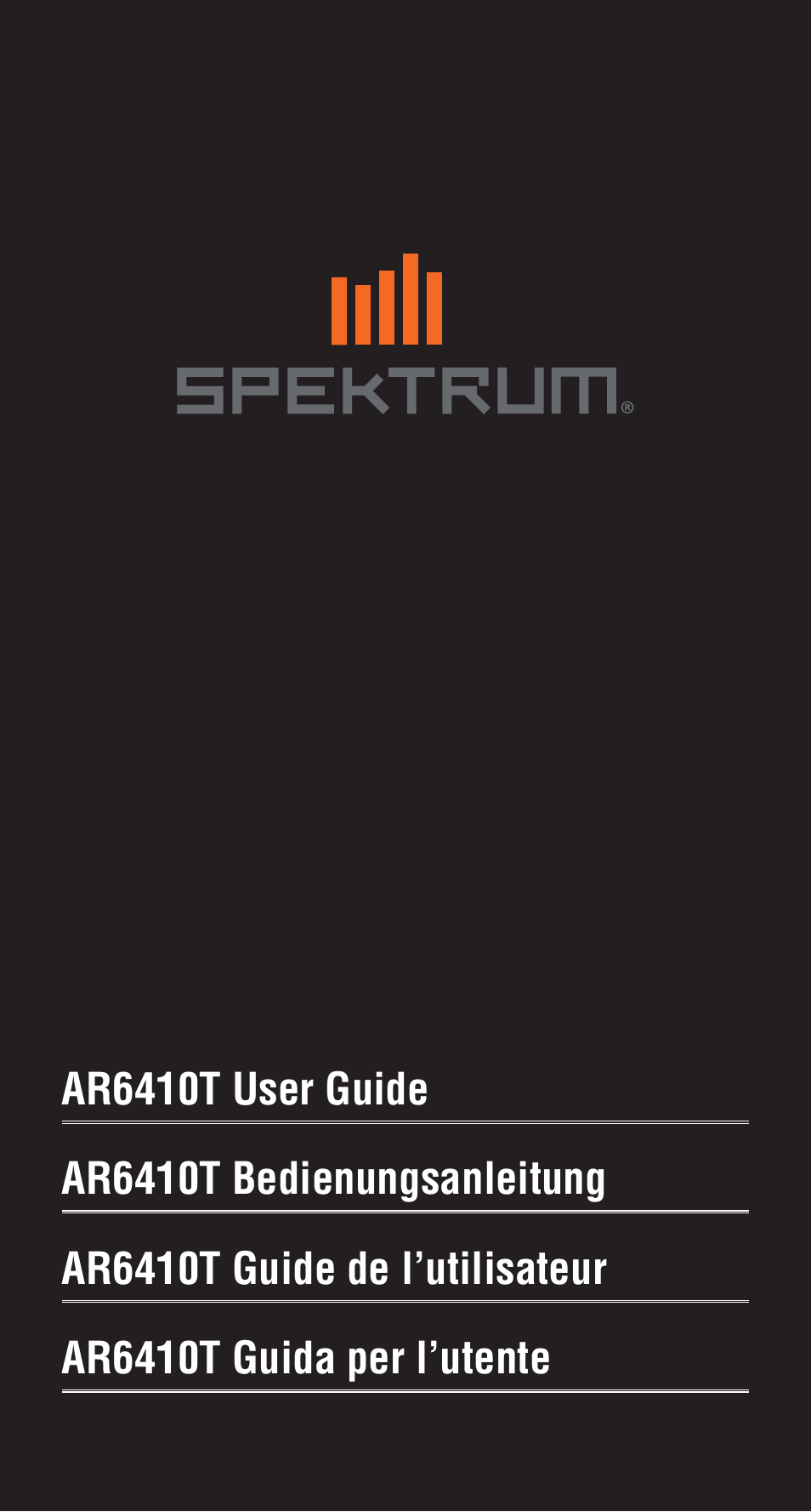 Spektrum SPMAR6410T User Manual | 69 pages