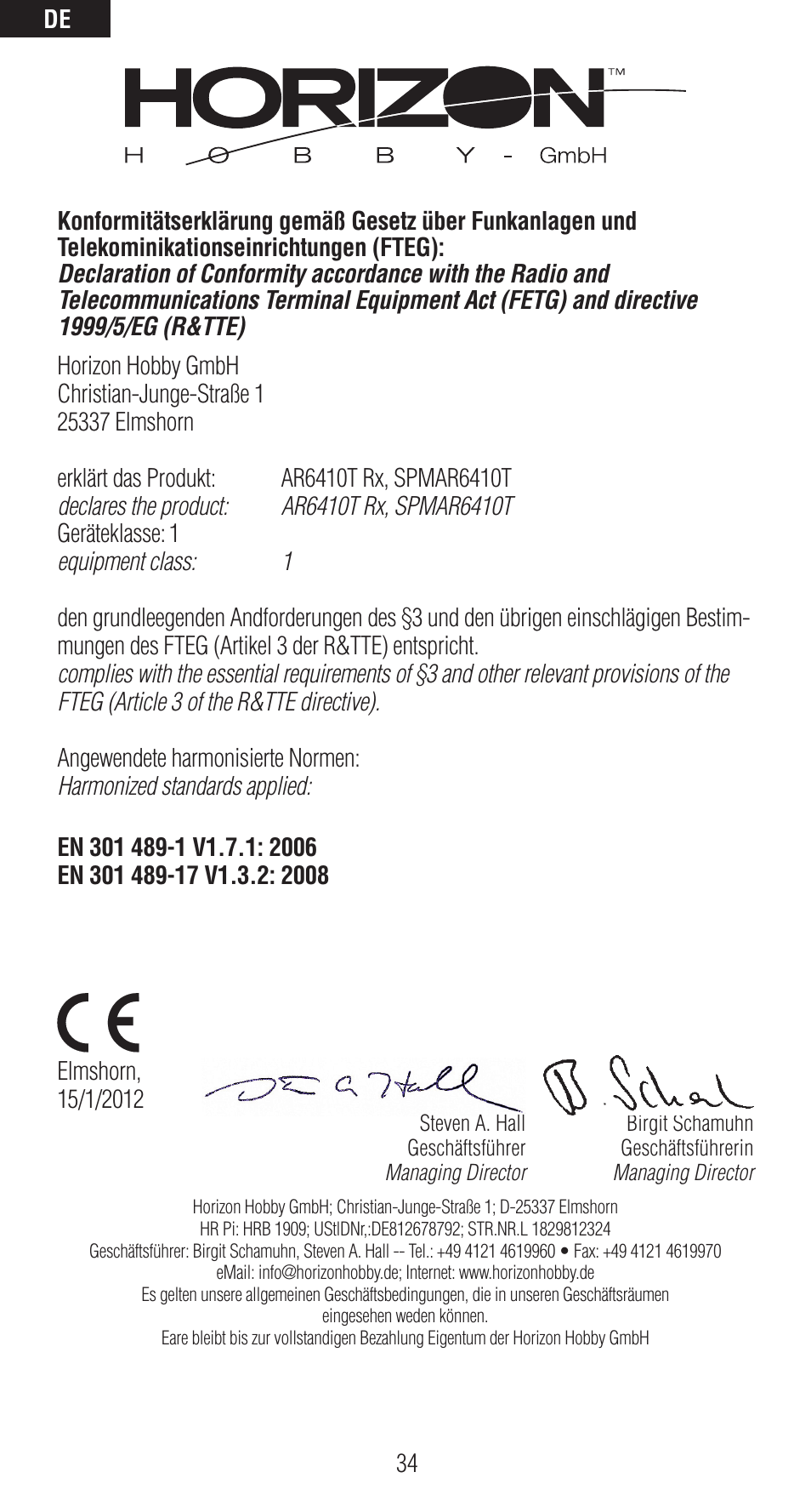 Spektrum SPMAR6410T User Manual | Page 35 / 69