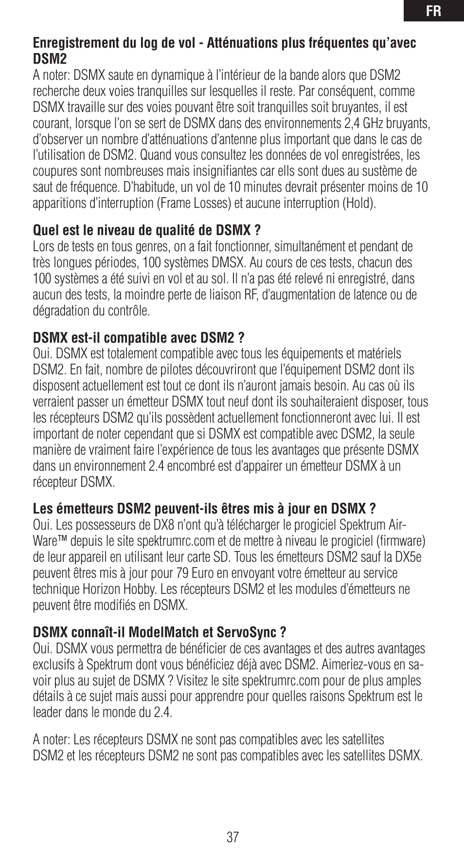 Spektrum SPMAR6410T User Manual | Page 38 / 69