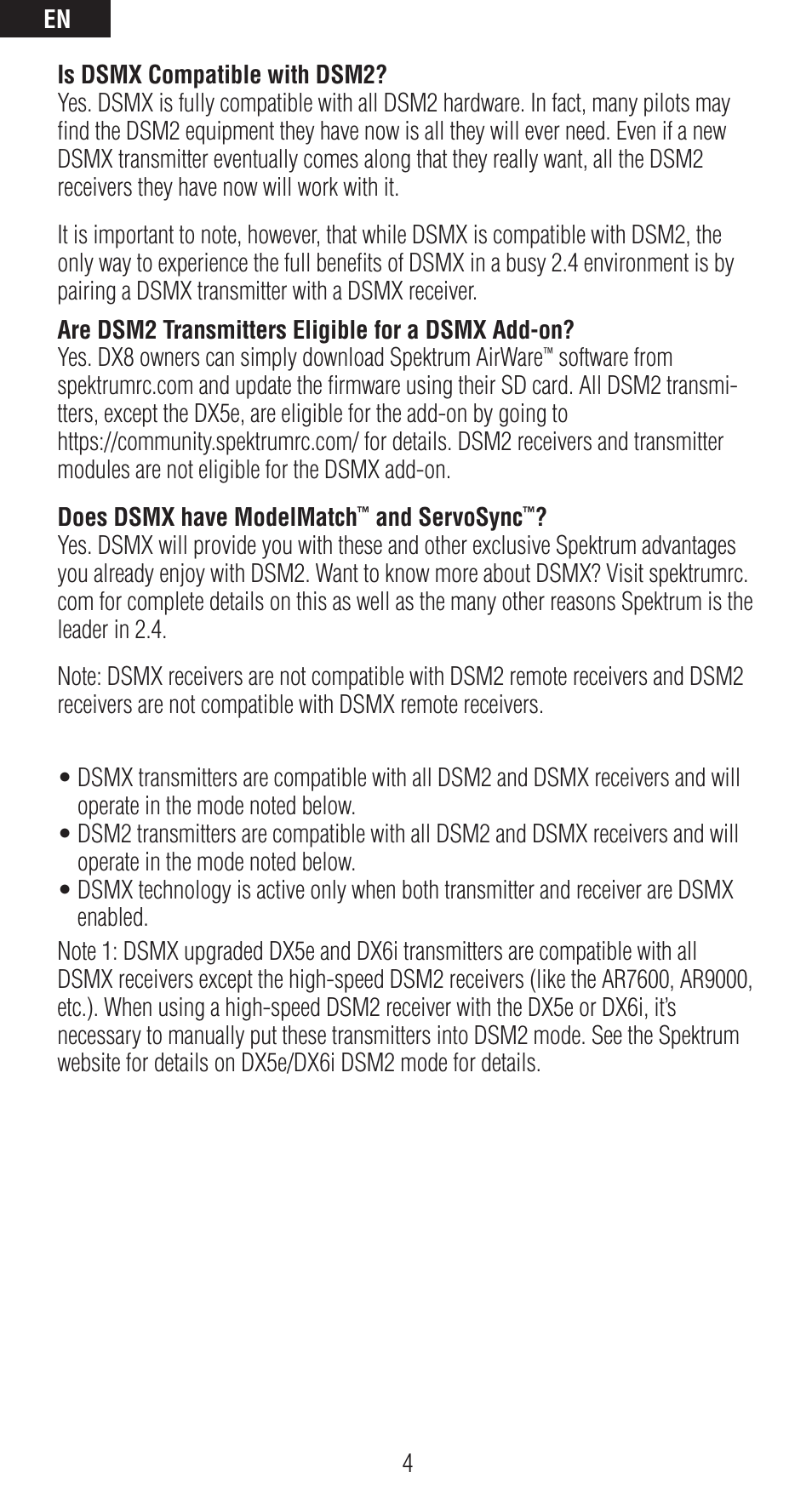 Spektrum SPMAR6410T User Manual | Page 4 / 69