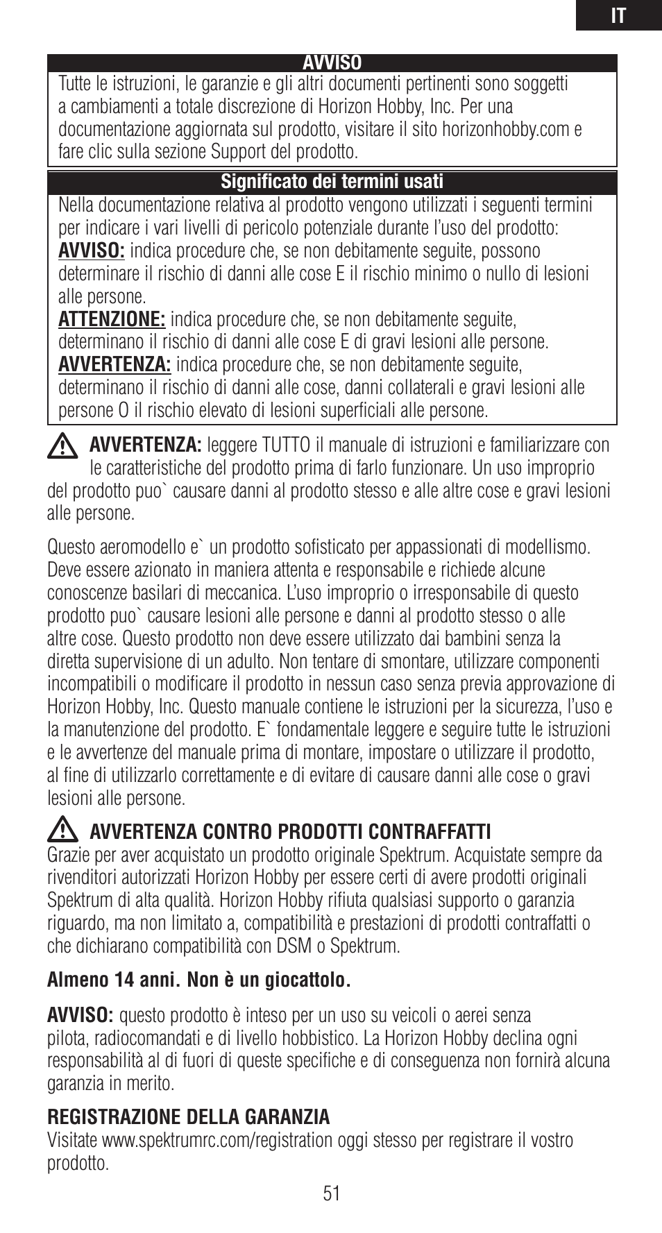 Spektrum SPMAR6410T User Manual | Page 52 / 69