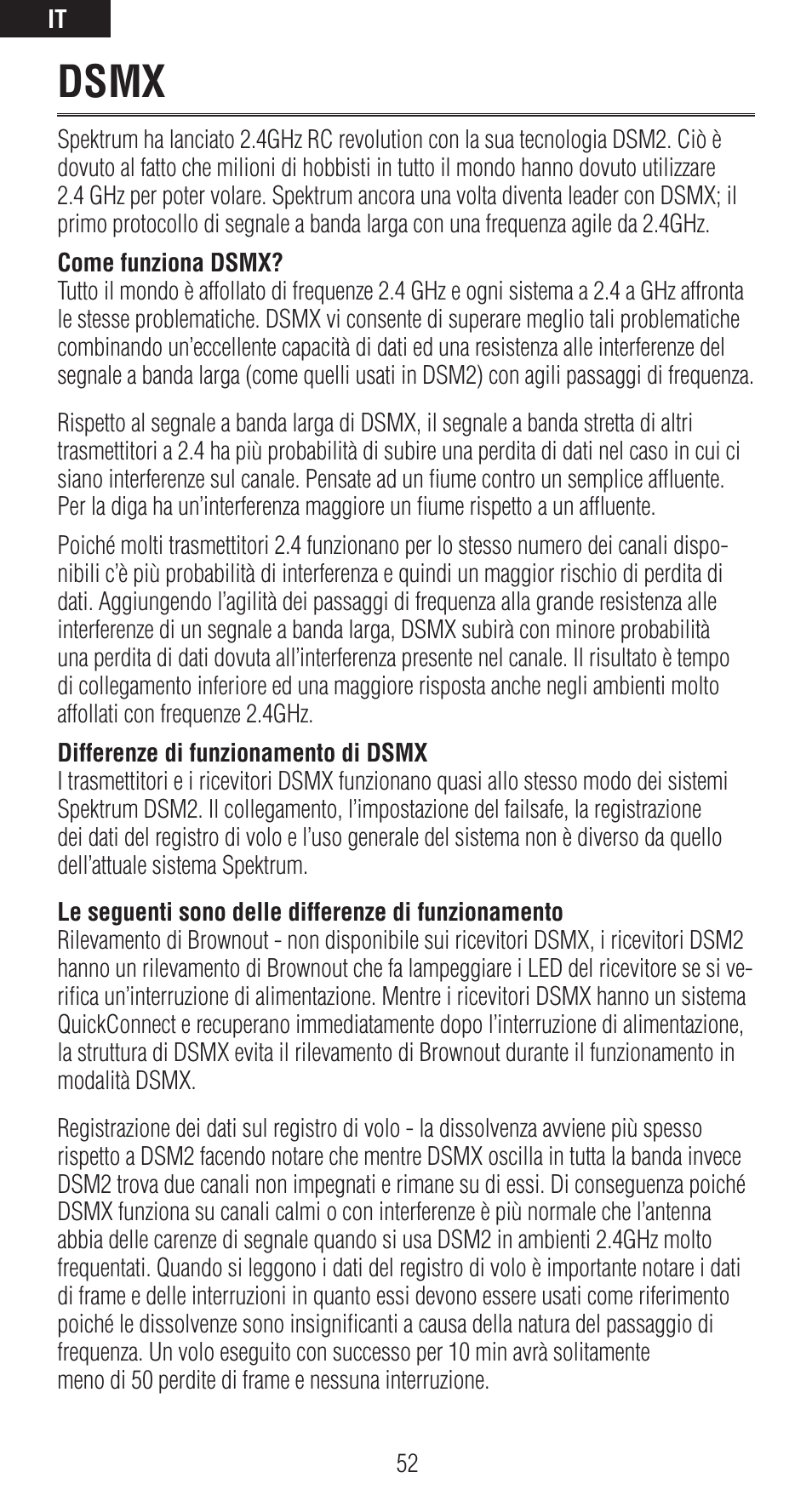 Dsmx | Spektrum SPMAR6410T User Manual | Page 53 / 69