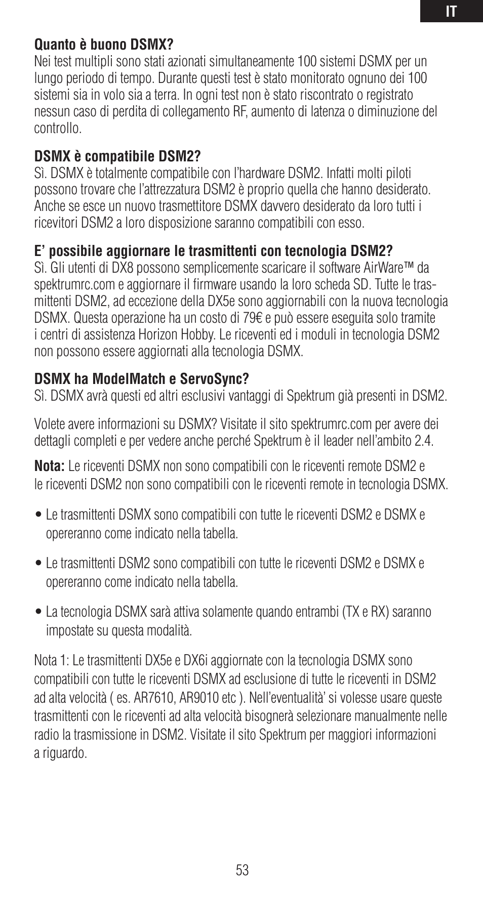 Spektrum SPMAR6410T User Manual | Page 54 / 69