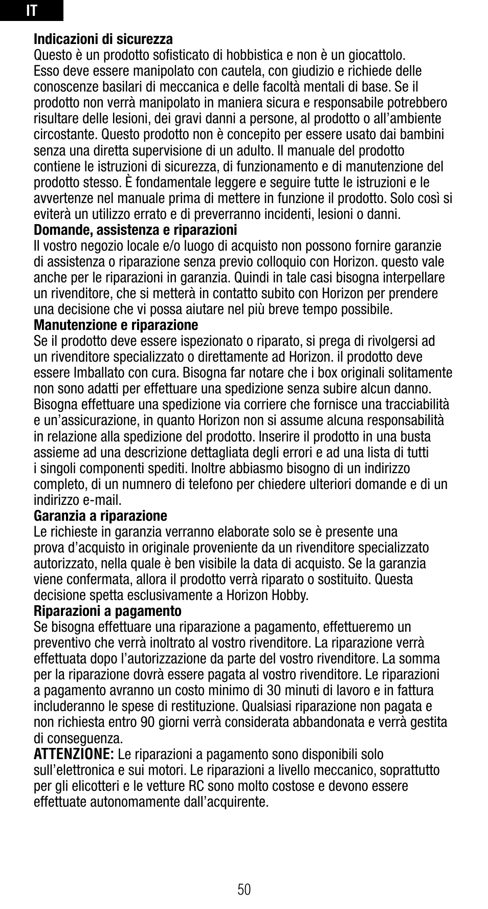 Spektrum SPMAR6410NBL User Manual | Page 52 / 56